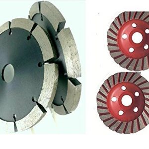 4-1 2  Inch Tuck Point Diamond Blade 1 4  Thick and 2 Pieces Turbo grinding cup wheel Concrete Brick Block cement masonry Joint Mortar work with grinder polisher wall chaser circular saw