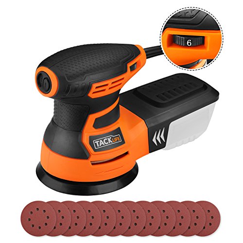 5  Random Orbit Sander with 12Pcs Sandpaper  6 Variable Speed 3 0A 350W 13000 OPM Orbital Sander with High Performance Dust Collection System  Ideal for the DIY and Home Decoration - PRS01A
