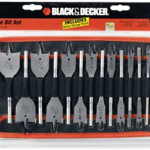 BLACK DECKER 71-536 13 Piece 1 4-Inch to 1-1 2-Inch Spade Drill Bit Assor