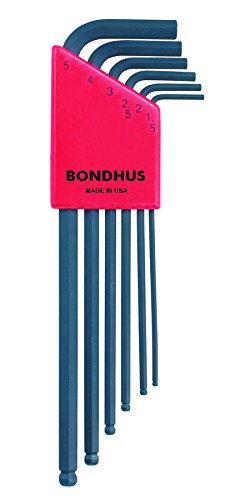 Bondhus 10946 Set of 6 Balldriver L-wrenches  sizes 1 5-5mm