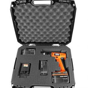 DRILL CASE - RUGGED Case fits BLACK   DECKER Cordless Drills   Drivers   Batteries   Chargers and Bits - Fits LDX120 20-Volt   LD120VA   BDCD120VA   SS-12   BDCDMT120   BDCDD220C and more