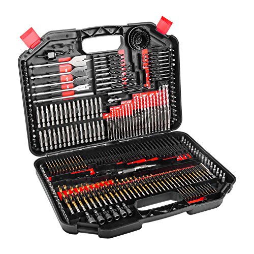 Drill Bit Set  EnerTwist 246-Pieces Drilling and Driving Accessory Kits Tool Set in Tough Storage Case  ET-DBA-246