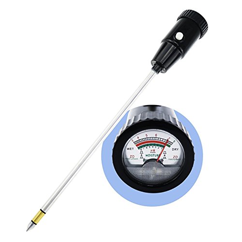 Durable Soil pH   Moisture Meter with Long Probe 11 6 inches (295mm) Gardening Tools for Home Garden Orchard Vineyard Lawn Farm Indoor   Outdoor Use pH range of 3 0 to 8 0 (No Battery needed)