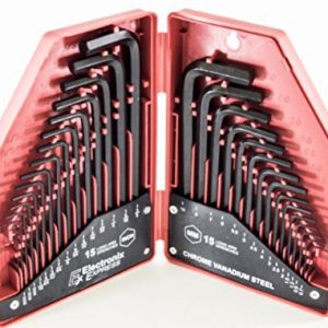 Electronix Express 30 Piece Hex Key Wrench Set-SAE MM