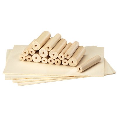 Extra Lathe Dowels and Wood Set  Set of 12