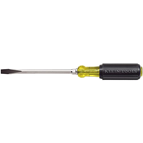 Flathead Screwdriver with 3 8-Inch Keystone Tip  10-Inch Heavy Duty Round Shank Klein Tools 602-10