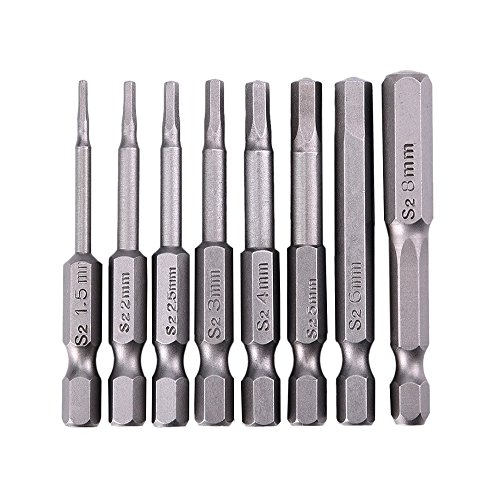 Hex Head Allen Bits 2  Quick Release Shank 8pc Set