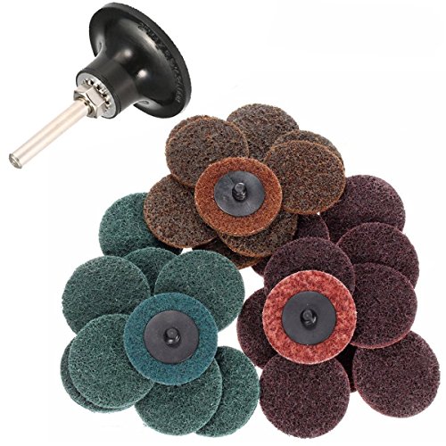 INSMA 2 inch Roloc Quick Change Discs 30Pcs Sanding Discs 1Pcs 1 4'' Holder  Surface Conditioning Discs  for Die Grinder Surface Prep Strip Grind Polish Finish Burr Rust Paint Removal