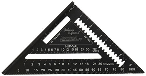 Johnson Level Tool 1904-0700 7-Inch Johnny Square Professional Easy-Read Aluminum Rafter Square w out Manual 1 Johnson Level Tool 1904-0700 7-Inch Johnny Square Professional Easy-Read Aluminum Rafter Square w out Manual