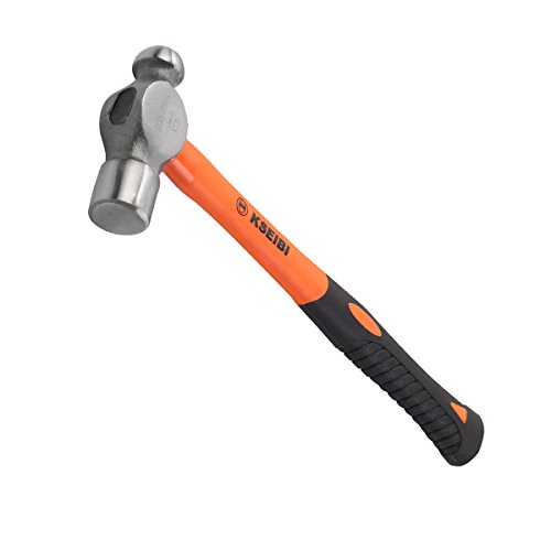 KSEIBI 271630 Ball Pein Hammers with Fiberglass Handles Head Weight (16oz)