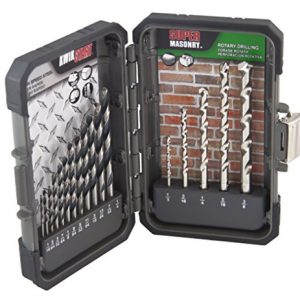 MIBRO 871060 High Speed Steel and Super Masonry Drill Bit Set  17 Pieces