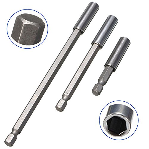 Magnetic Bit Holder Extension - 3 Piece Set - 1 4 Hex Quick Release Magnetic Screwdriver 60 100 150mm Extension Bit Holder
