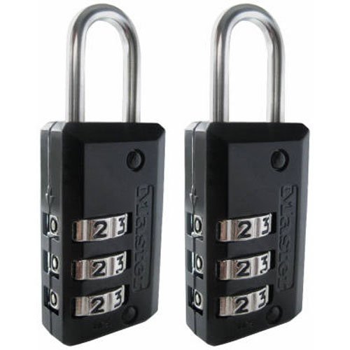 Master Lock Padlock  Set Your Own Combination Lock Luggage Lock  13 16 in  Wide  646T (Pack of 2)