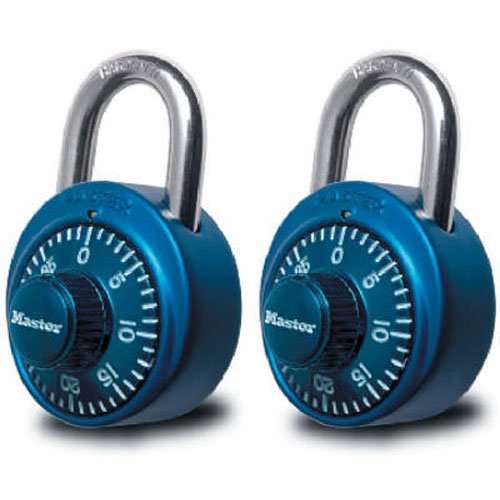 Master Lock Padlock  Standard Dial Combination Lock  1-7 8 in  Wide  Assorted Colors  1530T (Pack of 2)