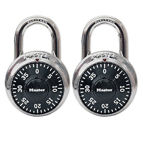 Master Lock Padlock  Standard Dial Combination Lock  1-7 8 in  Wide  Black  1500T (Pack of 2)