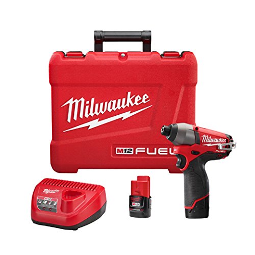 Milwaukee 2453-22 M12 Fuel 1 4 Hex Impact Driver with 2 Batteries