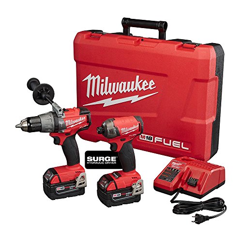 Milwaukee 2899-22 M18 FUEL 2-Tool Combo Kit (Surge Hydraulic Driver   Hammer Drill)