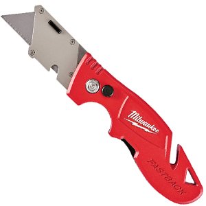 Milwaukee 48-22-1903 Fastback 3 Utility Knife with 4 Blade Storage  Wire Stripping Compartment  and Gut Hook