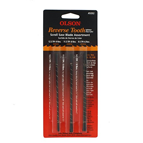 Olson Saw FR49202 Reverse Tooth Scroll Saw Blade