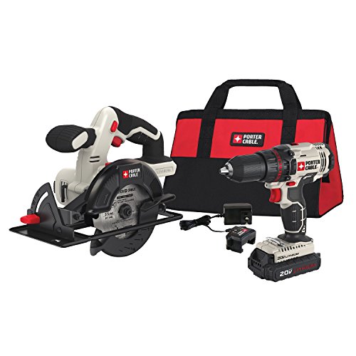 PORTER-CABLE PCCK612L2 20V Max 1 2  Drill Driver and 5 1 2  Circular Saw Kit