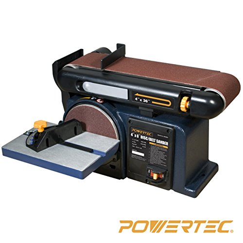 POWERTEC BD4600 Woodworking Belt Disc Sander  4 x 6-Inch