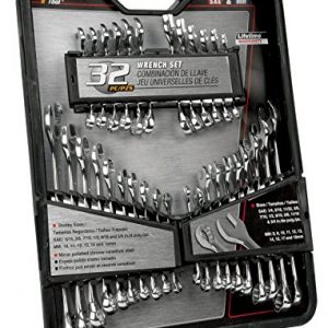 Performance Tool W1099 32-Piece SAE Metric Combination Wrench Set