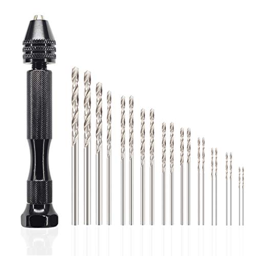 Pin Vise Hand Drill Bits(20PCS)  Micro Mini Twist Drill Bits Set with Precision Hand Pin Vise Rotary Tools for Wood  Jewelry  Plastic etc (0 6-3 0mm)