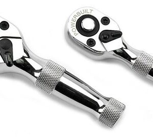 Powerbuilt 640927 1 4-Inch and 3 8-Inch Stubby Ratchet Set  2-Piece