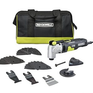 Rockwell RK5142K 4 0 Amp Sonicrafter F50 Oscillating Multi-Tool  with Variable Speed  Hyperlock Clamping  Vibrafree Technology  and Universal Fit System  33-Piece Kit with Case