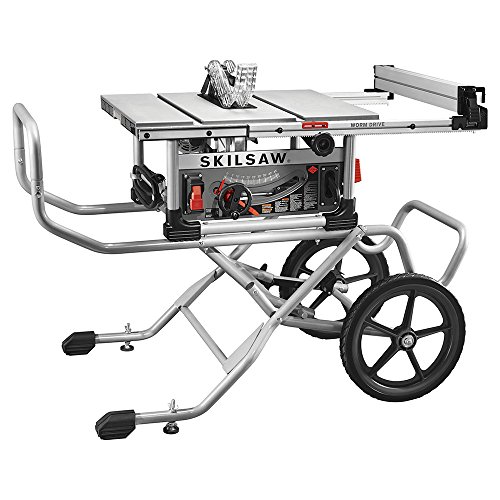 SKILSAW SPT99-11 10  Heavy Duty Worm Drive Table Saw with Stand  Silver