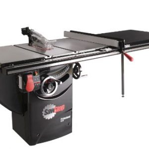SawStop PCS31230-TGP252 3-HP Professional Cabinet Saw Assembly with 52-Inch Professional T-Glide Fence System  Rails and Extension Table