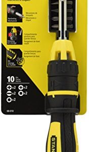 Stanley 68-010 Multibit Ratcheting Screwdriver with 10 Assorted Bits