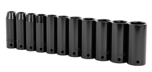 Stanley 97-125 11 Piece 1 2-Inch Drive SAE Deep Impact Socket Set