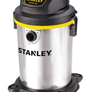 Stanley Wet Dry Vacuum  4 Gallon  4 Horsepower  Stainless Steel Tank