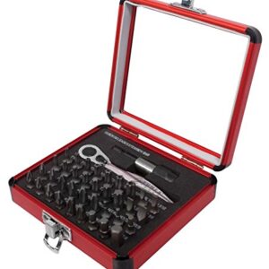 Sunex 9726 Mini Ratchet and Bit Set  1 8-Inch - 1 4-Inch S2 Bits  5 64-Inch - 1 4-Inch hex bits  38-Piece