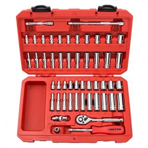 TEKTON 1 4-Inch Drive Socket Set  Inch Metric  6-Point  5 32-Inch - 9 16-Inch  5 mm - 14 mm  51-Piece   13001