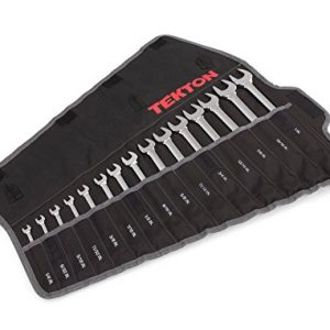 TEKTON Combination Wrench Set with Roll-up Storage Pouch  Inch  1 4-Inch - 1-Inch  15-Piece   WRN03293