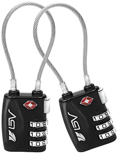 TSA Approved Luggage Travel Lock 2 Pack  Set-Your-Own Combination Lock for School Gym Locker Luggage Suitcase Baggage Locks Filing Cabinets Toolbox Case