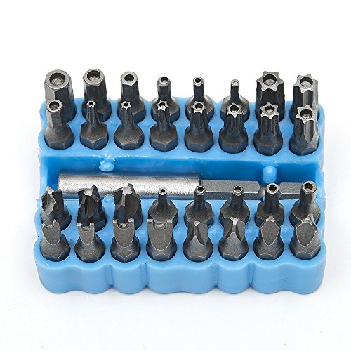 Tonsiki 33 Pcs Security Bit Set Tamper Proof Torx Hex Star Screwdriver