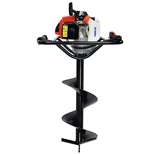 V-Type 63CC 2 Stroke Gas Post Hole Digger One Man Auger With 12  Auger Bit