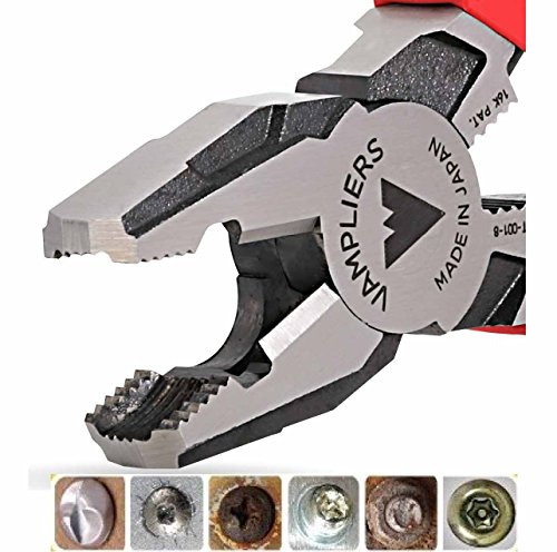 VAMPLIERS  World's Best Pliers  8  Pro Lineman's Screw Extraction Pliers  Specialty Screw Extractions Pliers  Extract Stripped Stuck Security  Corroded or Rusted Screws Nuts Bolts