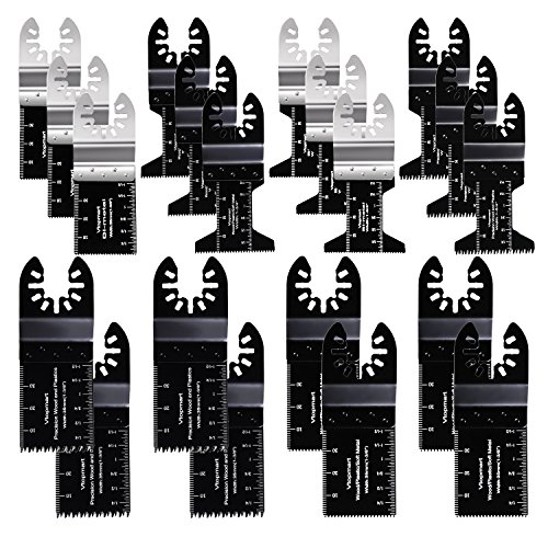 Vtopmart 20 Metal Wood Oscillating Multitool Quick Release Saw Blades Fit Fein Multimaster Porter Cable Black   Decker Bosch Dremel Craftsman Ridgid Ryobi Makita Milwaukee Dewalt Rockwell Chicago