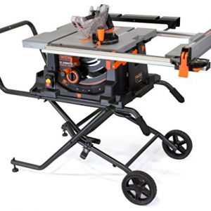 WEN 3720 15A Jobsite Table Saw with Rolling Stand  10