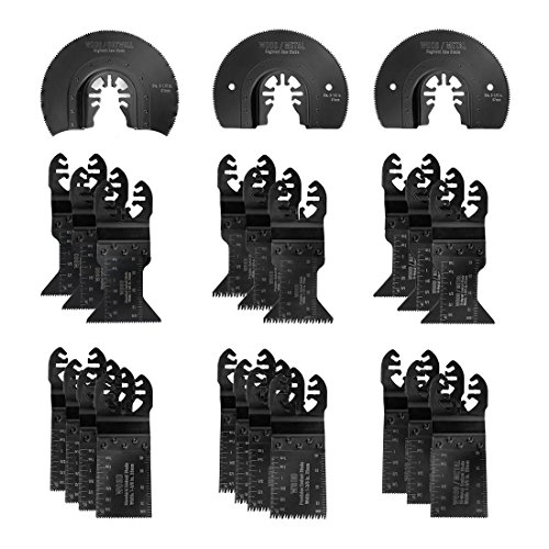 WORKPRO 23-piece Oscillating Saw Blades Set for Quick Release Multitool  Metal Wood Blades for Dewalt  Craftsman  Ridgid  Milwaukee  Rockwell  Ryobi and More