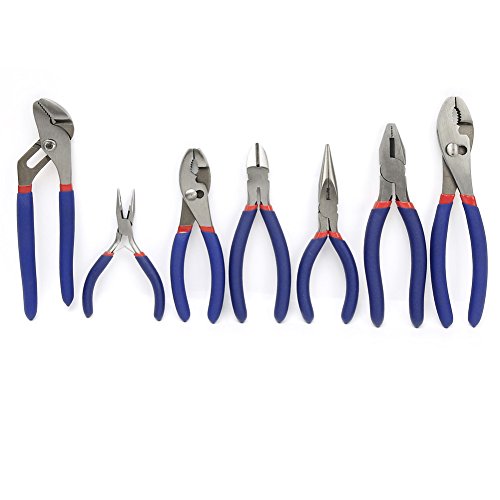 WORKPRO 7-piece Pliers Set (8  Groove Joint Pliers  6  Long Nose  6  Slip Joint  7  Linesman  8  Slip Joint)