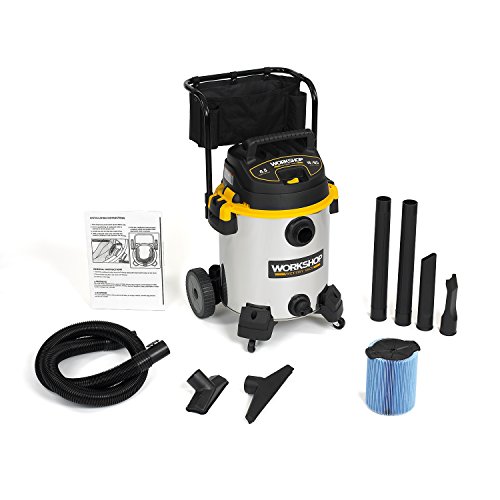WORKSHOP Wet Dry Vacs WS1600SS Stainless Steel 6 5-Peak Wet Dry Vacuum Cleaner  16 Gallon