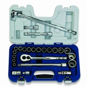 Williams 50619 1 2-Inch Drive Metric Basic Tool Set  25-Piece With Rugged Case  12-Point