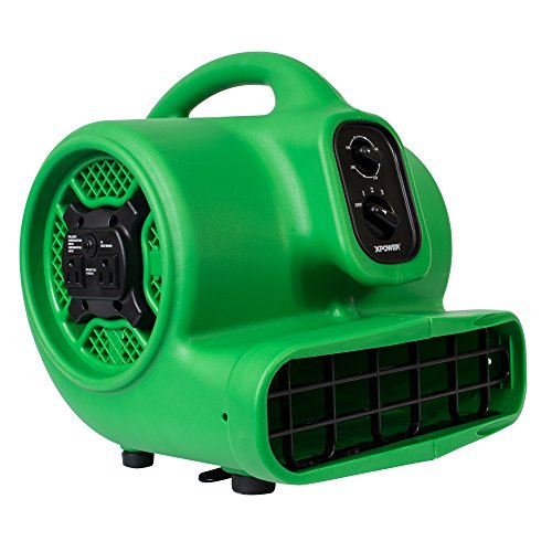 XPOWER P-430AT 1 3 HP Air Mover Carpet Dryer Blower Fan with Timer   Dual Power Outlets