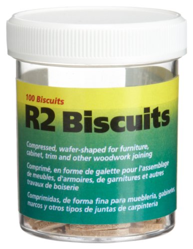 wolfcraft 2994404 Compressed Wafer Shaped Wood Joining Biscuits for Joining Wood Pieces   R2  100 Piece Jar
