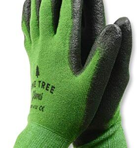 Pine Tree Tools Bamboo Working Gloves for Women and Men-Ultimate Barehand Sensitivity Work Glove for Gardening  Fishing  Clamming  Restoration Work-black green L (1 Pack)